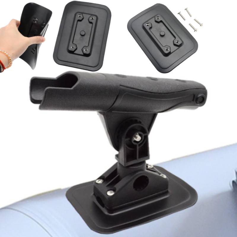 Fish Finder Mount - 1 セットインフレータブルボート釣り竿ホルダー固定ベース PVC 接着パッドゴムボート釣りカヤックアクセサリー魚探マウント固定