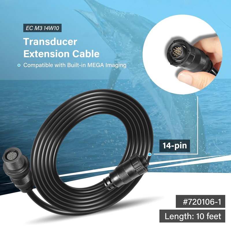 Fish Finder Transducer - トランスデューサー延長ケーブル 10フィート 14ピン ハミンバード EC M3