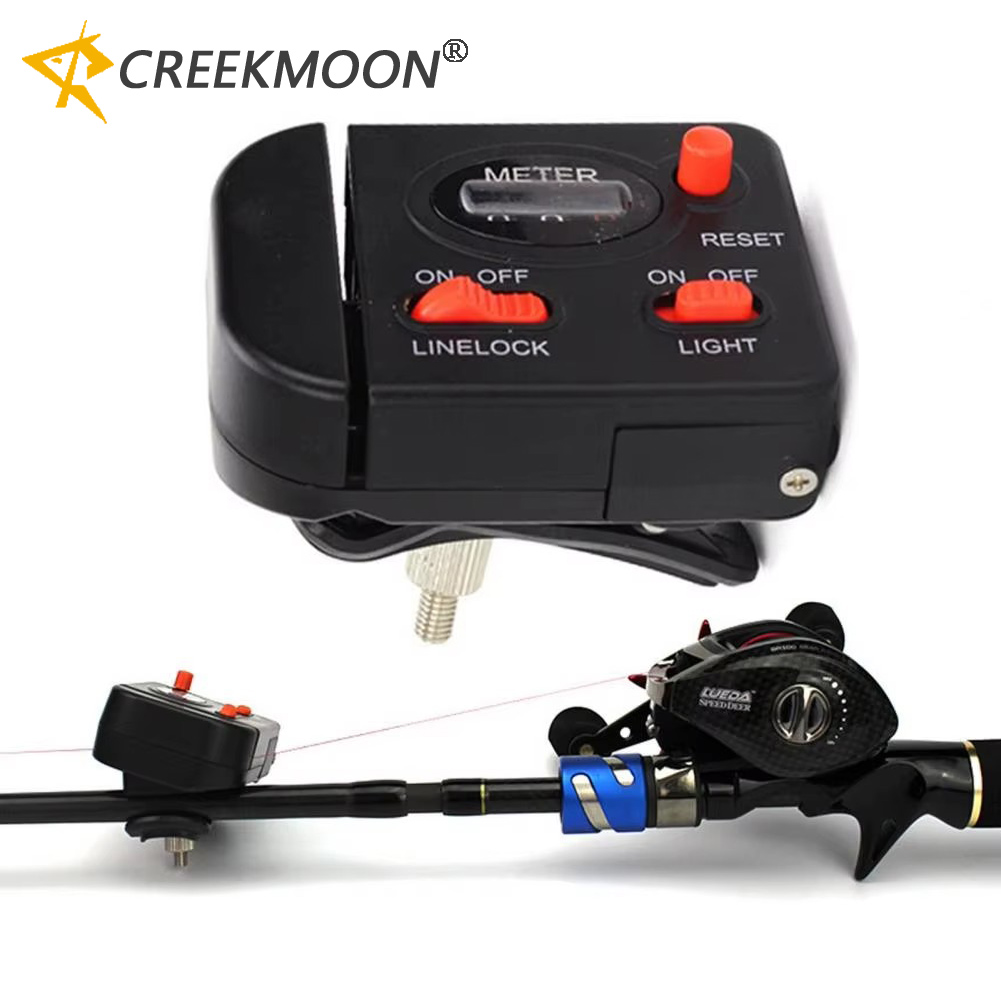 Fishing Depth Finder - デジタル釣り糸カウンターディスプレイ 0-99.9M クリップオン深度計 ベアリング付き照明付きラインゲージ ジグアイストローリングキャスティングタックル用