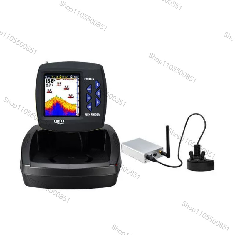 Fish Finder - FF918-CWL リモコン式ベイトボート 魚群探知機 3.5インチLCD 有効範囲300m 水深100m