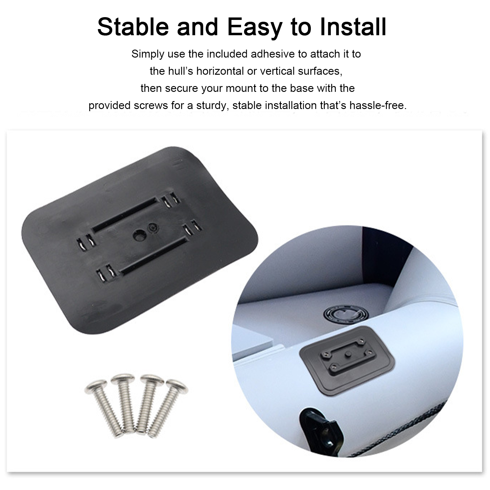 1 セットインフレータブルボート釣り竿ホルダー固定ベース P - Fish Finder Mount のレビューと価格
