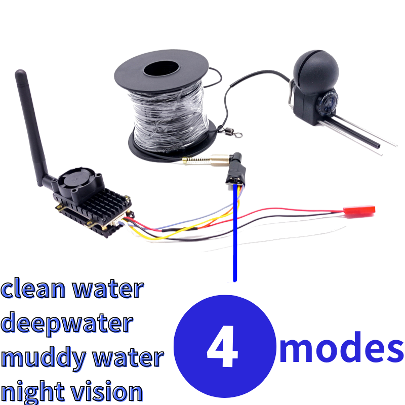 2 ワット画像伝送ワイヤレス水中魚検出カメラリモコンボートア - Underwater Camera のレビューと価格