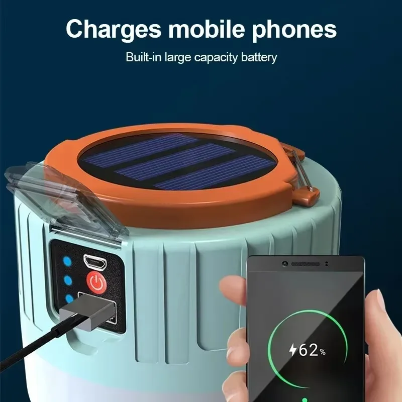 ソーラーキャンプランタン 充電式LEDポータブルワークライト - Fishing Light のレビューと価格