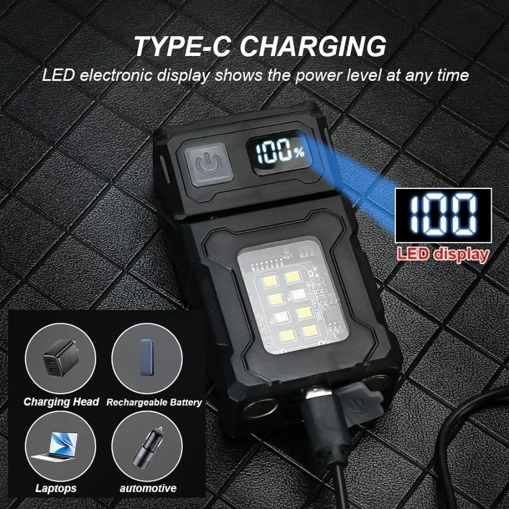 180 °   回転可能なLED懐中電灯USB充電式キーホル - Fishing Light のレビューと価格