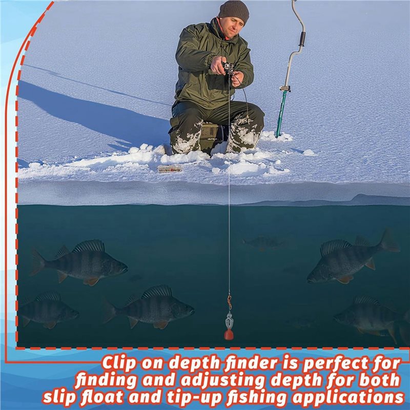 クリップオン式水深計 海、湖、川用 - 4個パック ポータブ - Fishing Depth Finder のレビューと価格