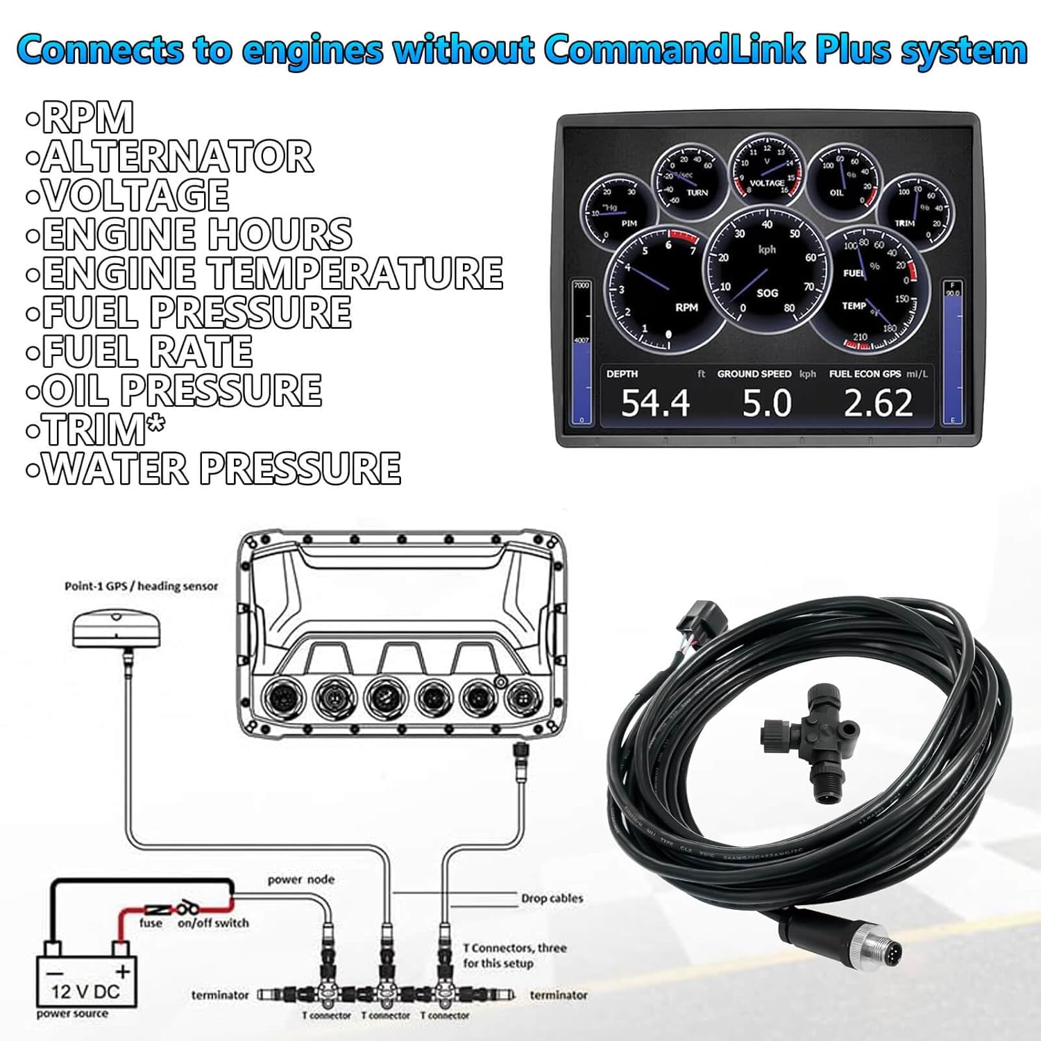 エンジンインターフェースケーブル NMEA2000 接続、ヤ - Fish Finder Cable のレビューと価格