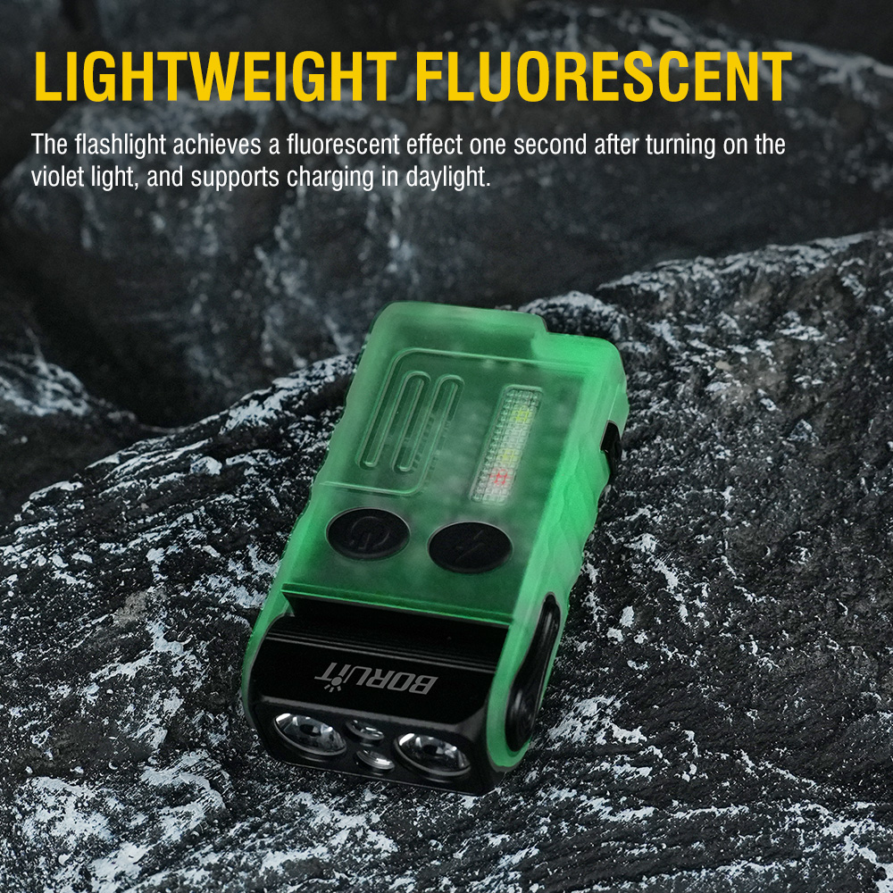 BORUiT V20 蛍光ブザー EDC LEDキーチェーン - Fishing Light のレビューと価格