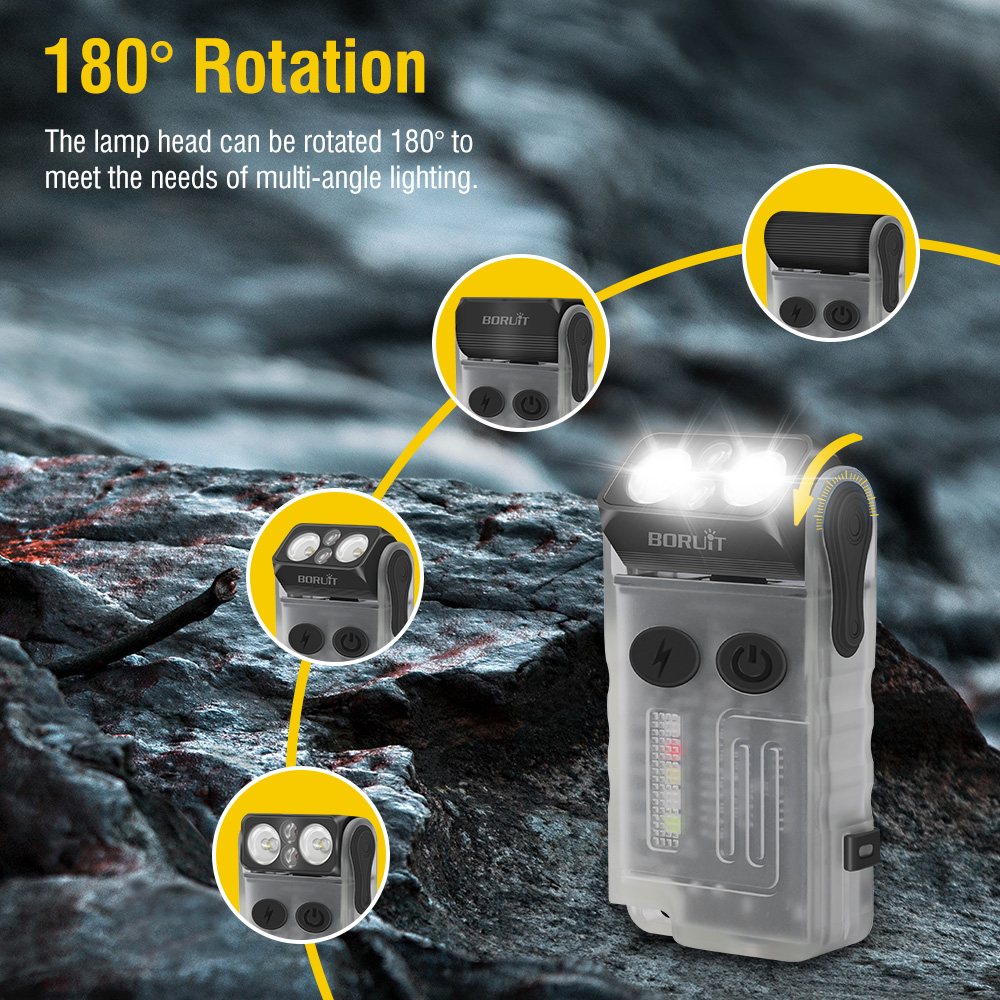 BORUiT V20 蛍光ブザー EDC LEDキーチェーン - Fishing Light のレビューと価格