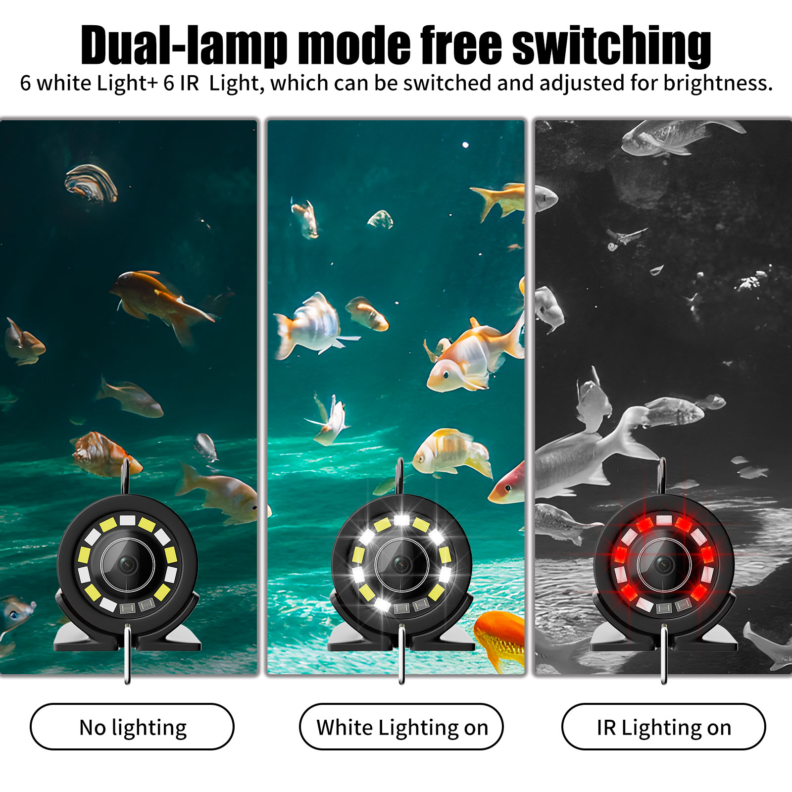 水中釣りカメラ - 15/30/50M ケーブル魚群探知機、 - Fish Finder Cable のレビューと価格