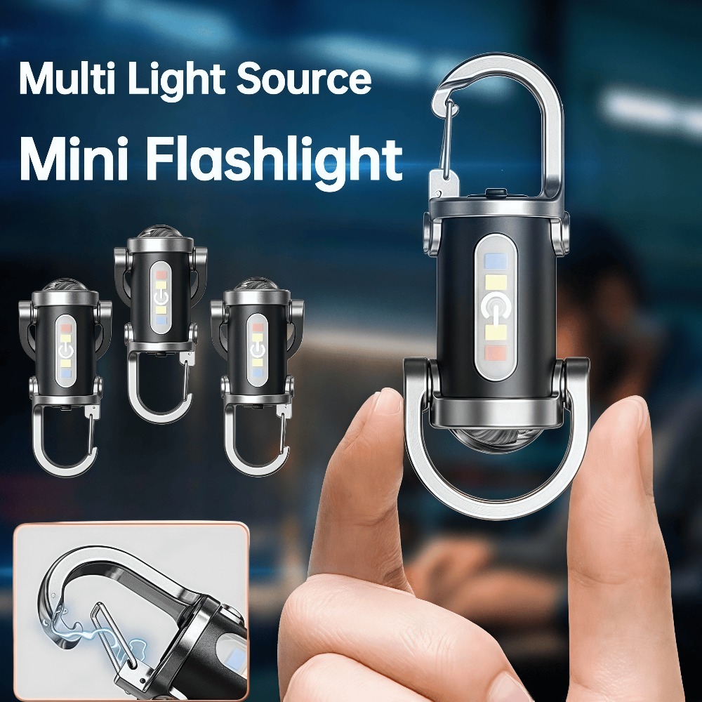 ポータブルキーホルダーライトミニキーリング懐中電灯充電式防水 - Fishing Light のレビューと価格