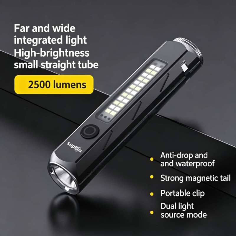 LED 強力な光懐中電灯タイプ C 充電小型ポータブル作業灯 - Fishing Light のレビューと価格